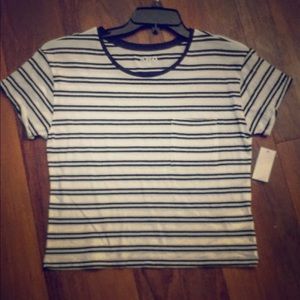 Cropped striped shirt